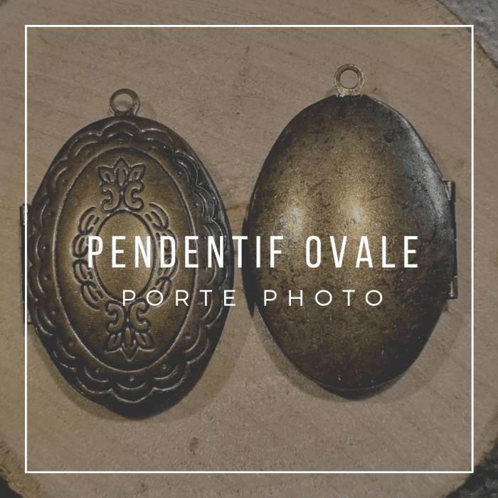 Pendentif Ovale Porte Photo