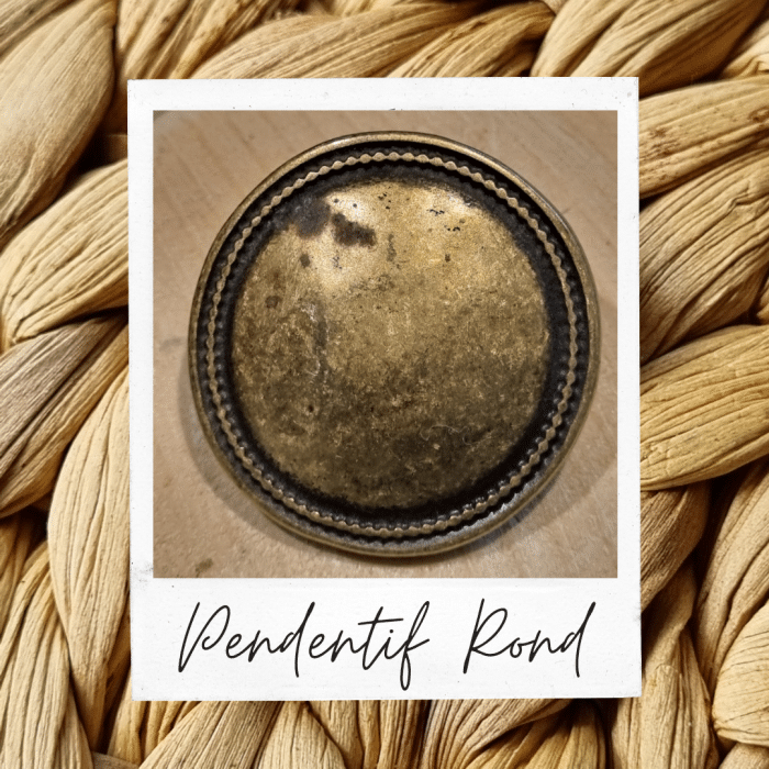 Pendentif Rond Martelé