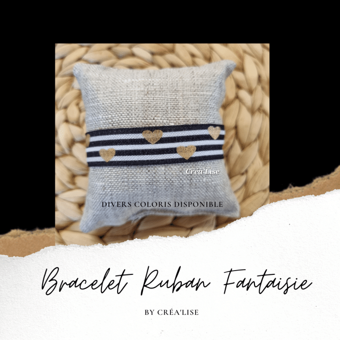 bracelet ruban fantaisie