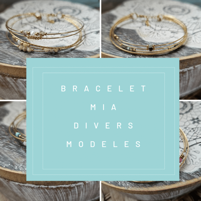 bracelet mia en acier inoxydable or divers modèle, perles